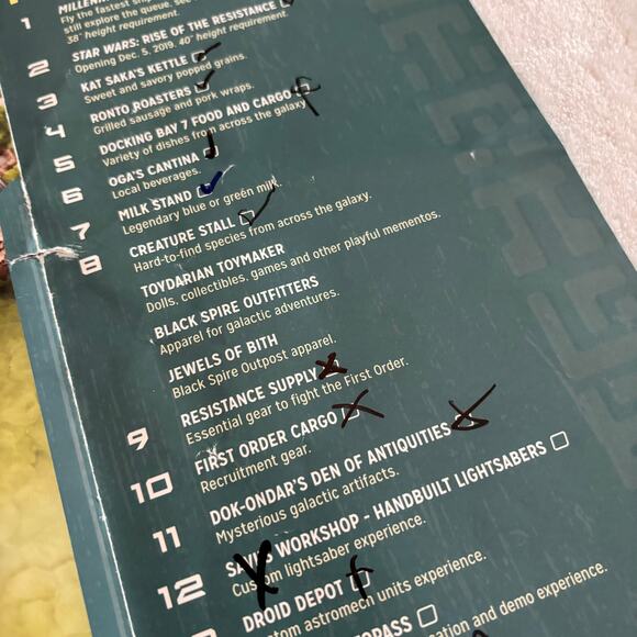 Star Wars Hollywood Studios Cast Member Expo Brochure Map Disney Galaxys Edge - Picture 7 of 7